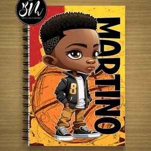 YOUTH JOURNALS designed for little boys of color; journaling; books; journals; notebooks; reading; diary; writing