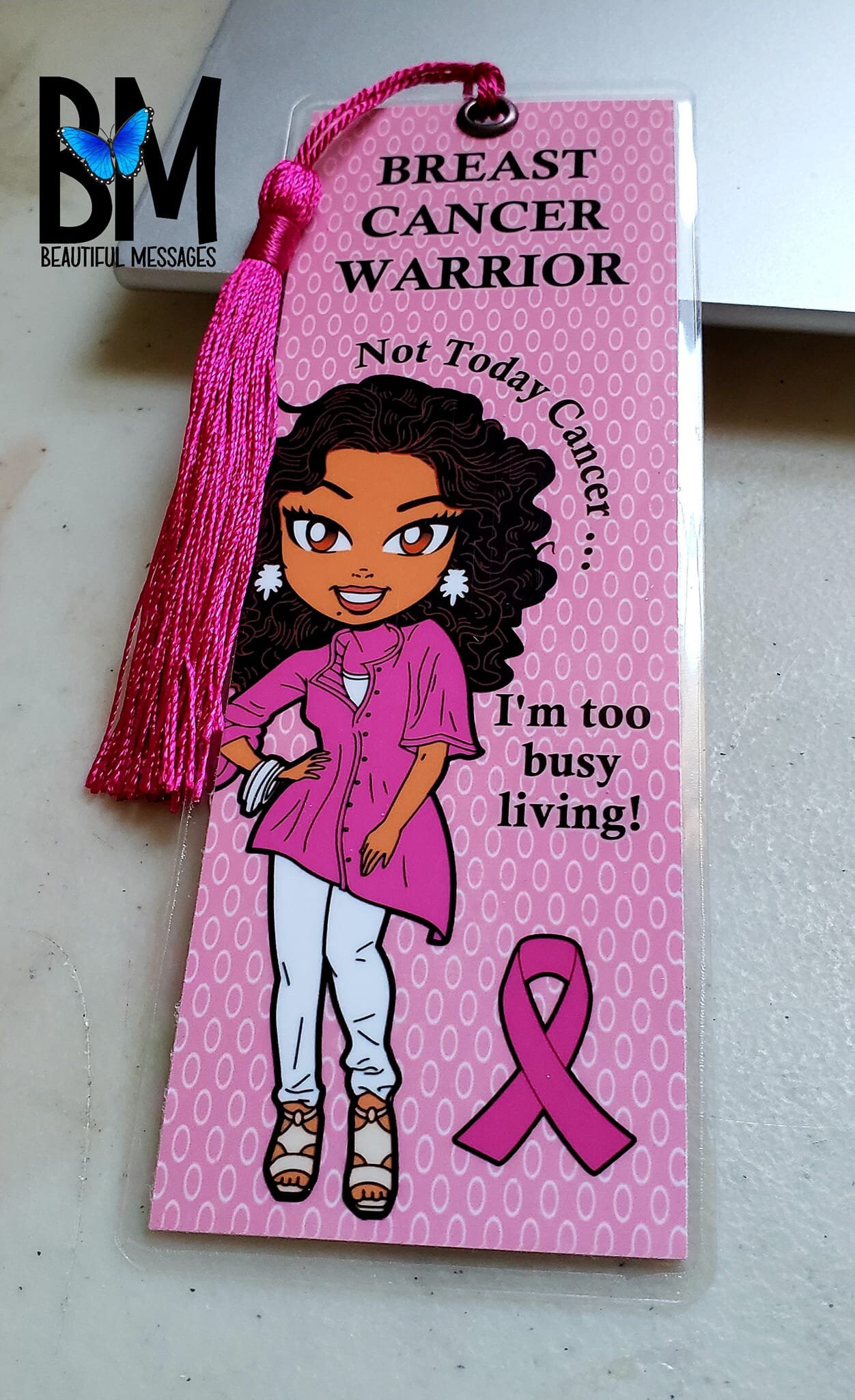 BOOKMARK Breast Cancer Awareness Cancer Bookmark - Etsy