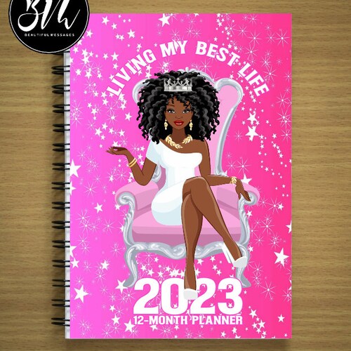 Planner living my best life 2023 planner african american etsy
