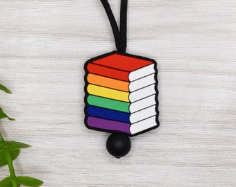 Rainbow Book Necklace | Sensory Fidget Necklace | Fidget Jewelry