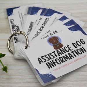 Arquivo Digital de Cartões de Informações sobre a Lei de Cães de Assistência (Específico para a Austrália) | Perguntas Frequentes sobre a Lei Federal