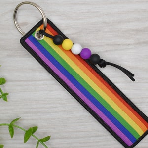 Nonbinary Pride Keychain | Pride Keyring