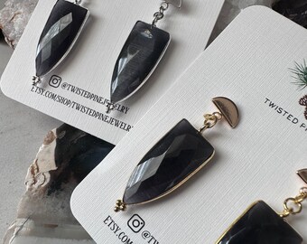 Crescent Earrings - BLACK