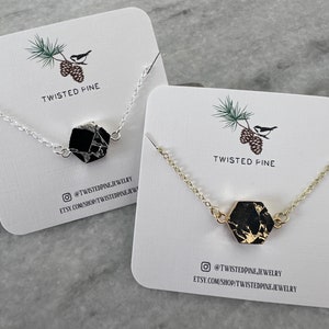 Kintsugi Necklace - ONYX - SILVER & GOLD