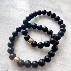 ARCADIAN BRACELET - matte onyx - 8mm