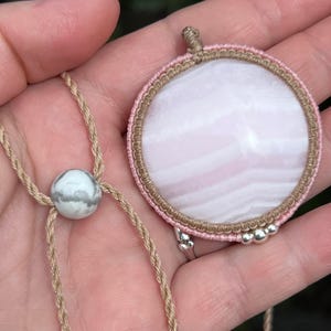 Beautiful Pink Calcite Adjustable Statement Necklace
