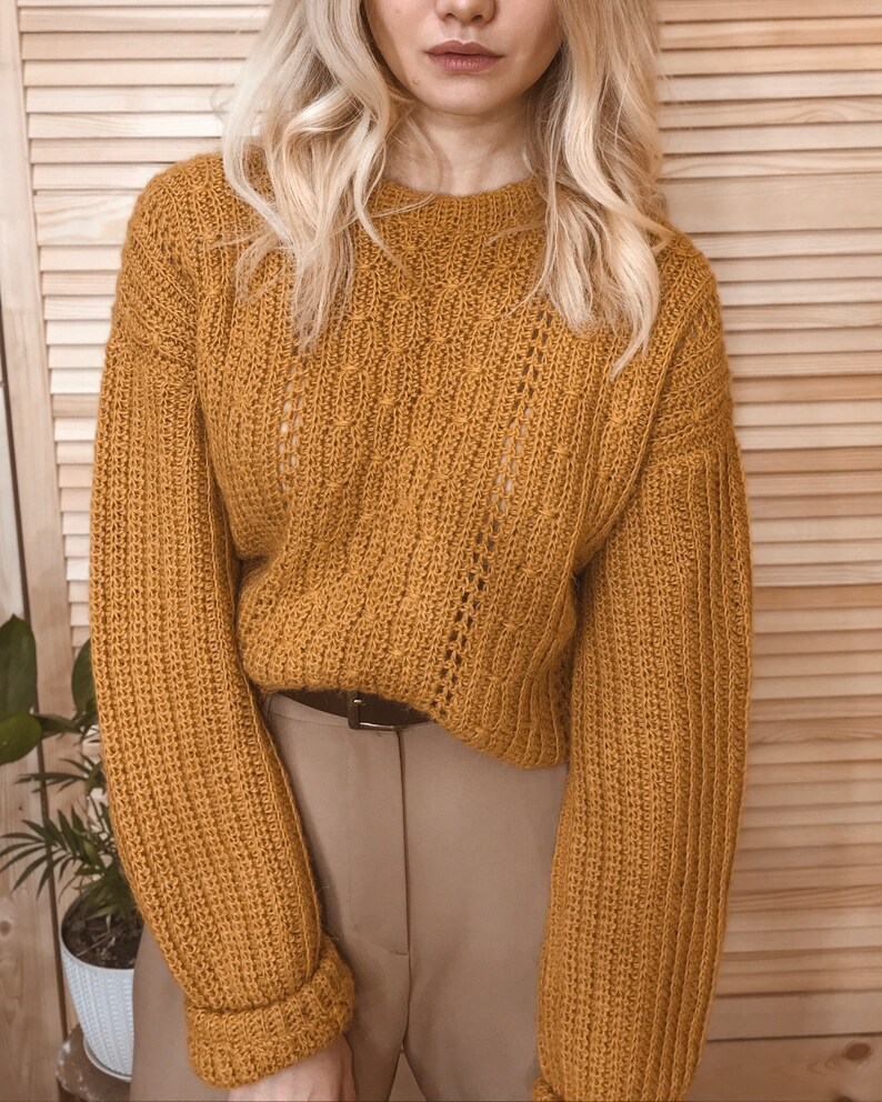 Crochet pullover/sweater detailed tutorial for INTERMEDIATE Etsy