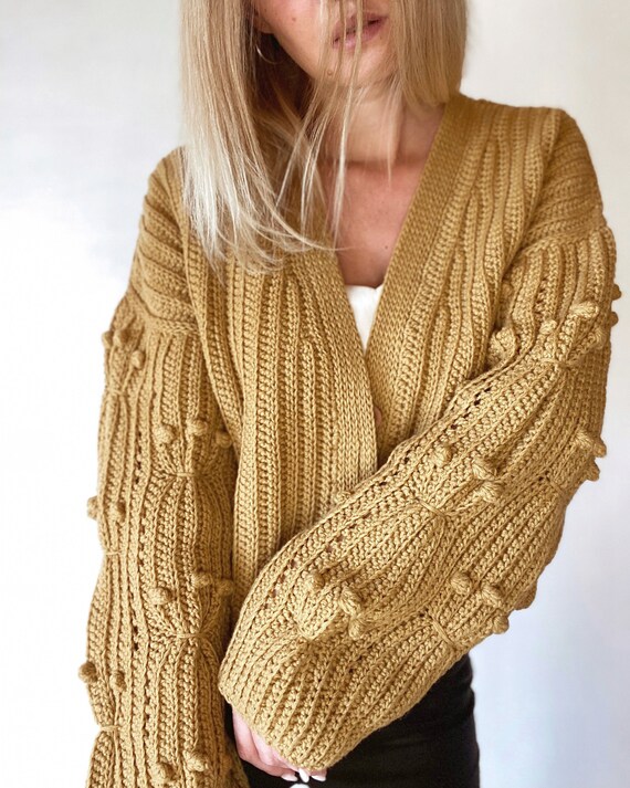 etsy crochet cardigan