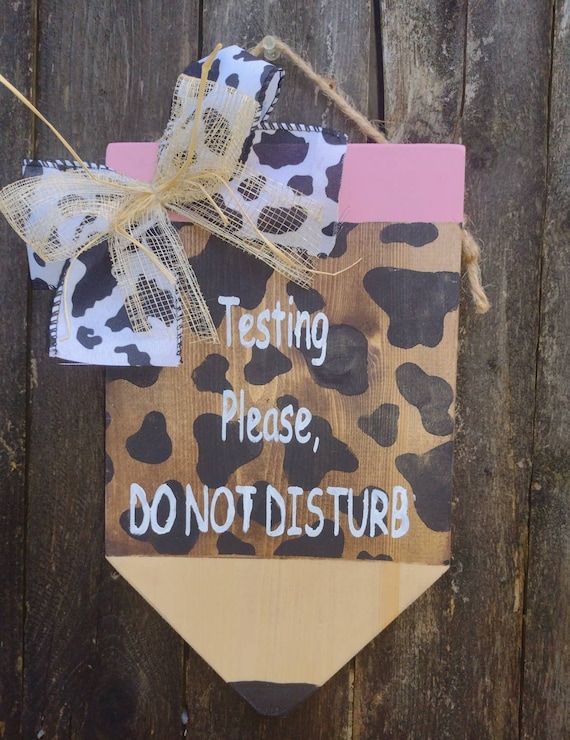 Testing Do Not Disturb Classroom Sign Etsy