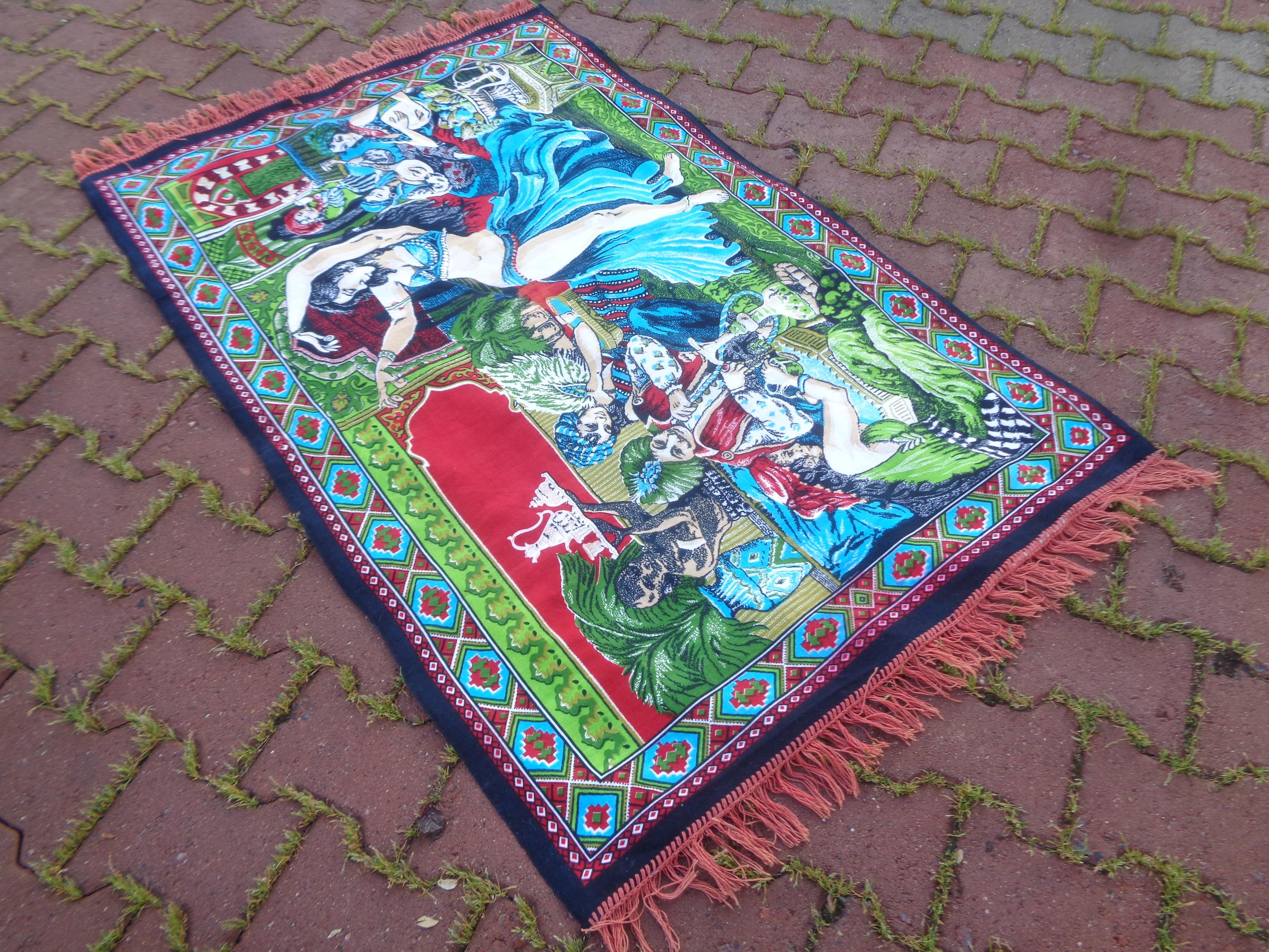 Exotic Nightclub Wall Hanging Rug: Oriental Belly Dancer & Lounge Scene ...