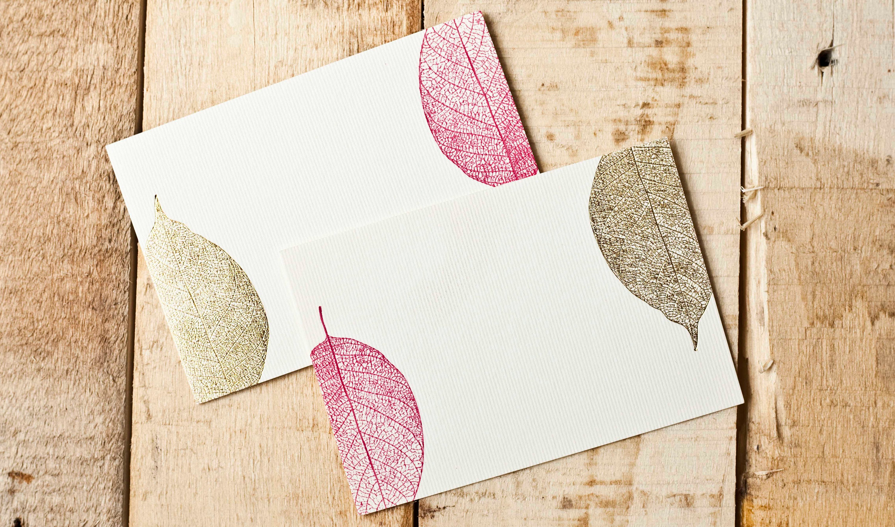 Leaf Gift Cards Set of 50 Etsy