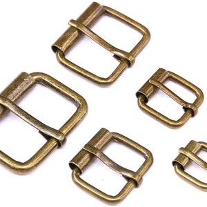 3 Stück Antikgoldfarbene Rollschnallen 1/2&quot;, 5/8&quot;, 3/4&quot;, 1&quot;, 1-1/4&quot;