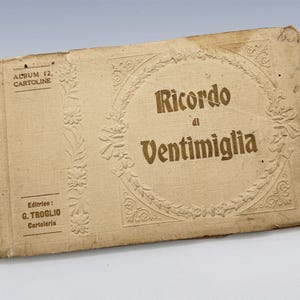Album de 12 cartes postales souvenir ancien Ricordo di VENTIMIGLIA ITALY Début des années 1900