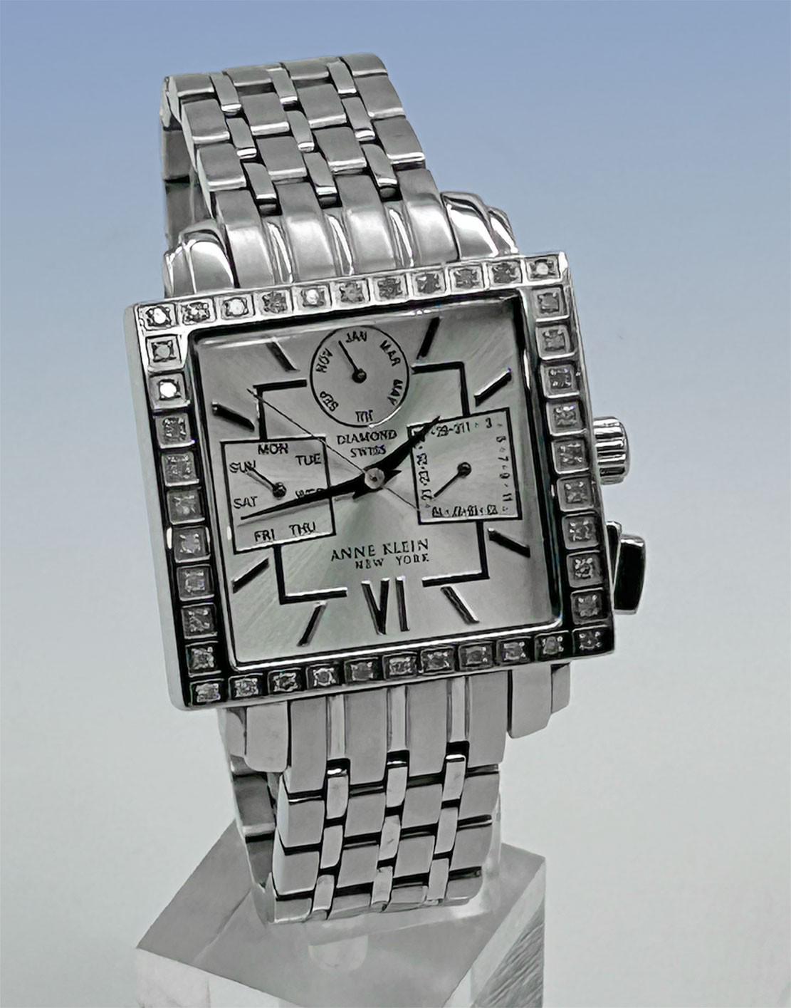 NWT - Vintage Anne Klein Swiss Diamond Collectiom Square face s-l400.jpg main image 2