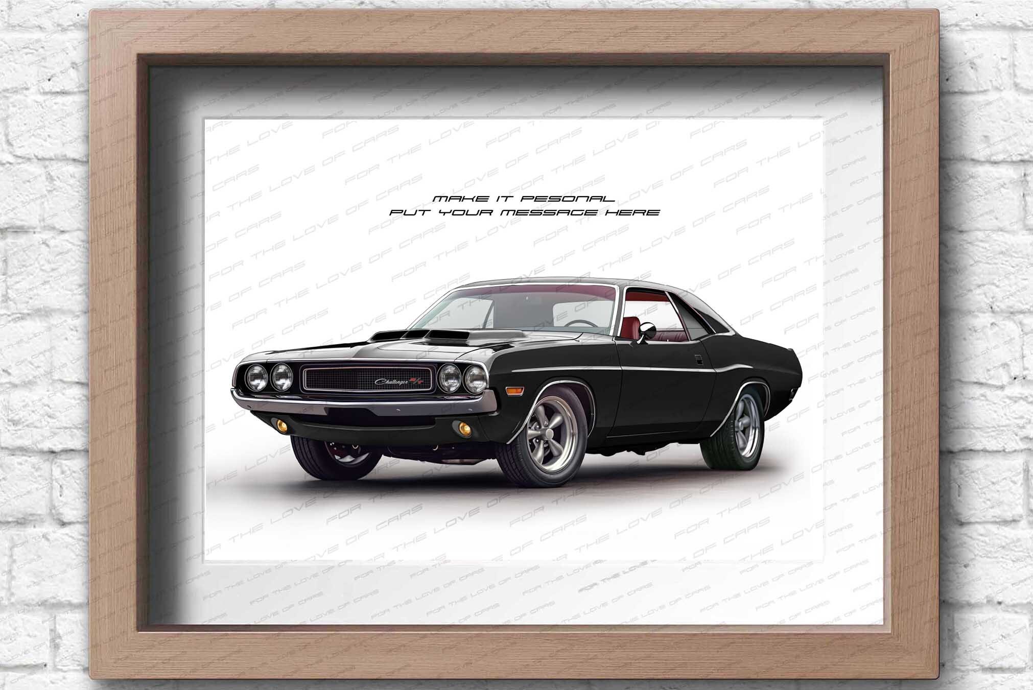 1969 Dodge Challenger RT Personaliseable Poster for Car Lovers