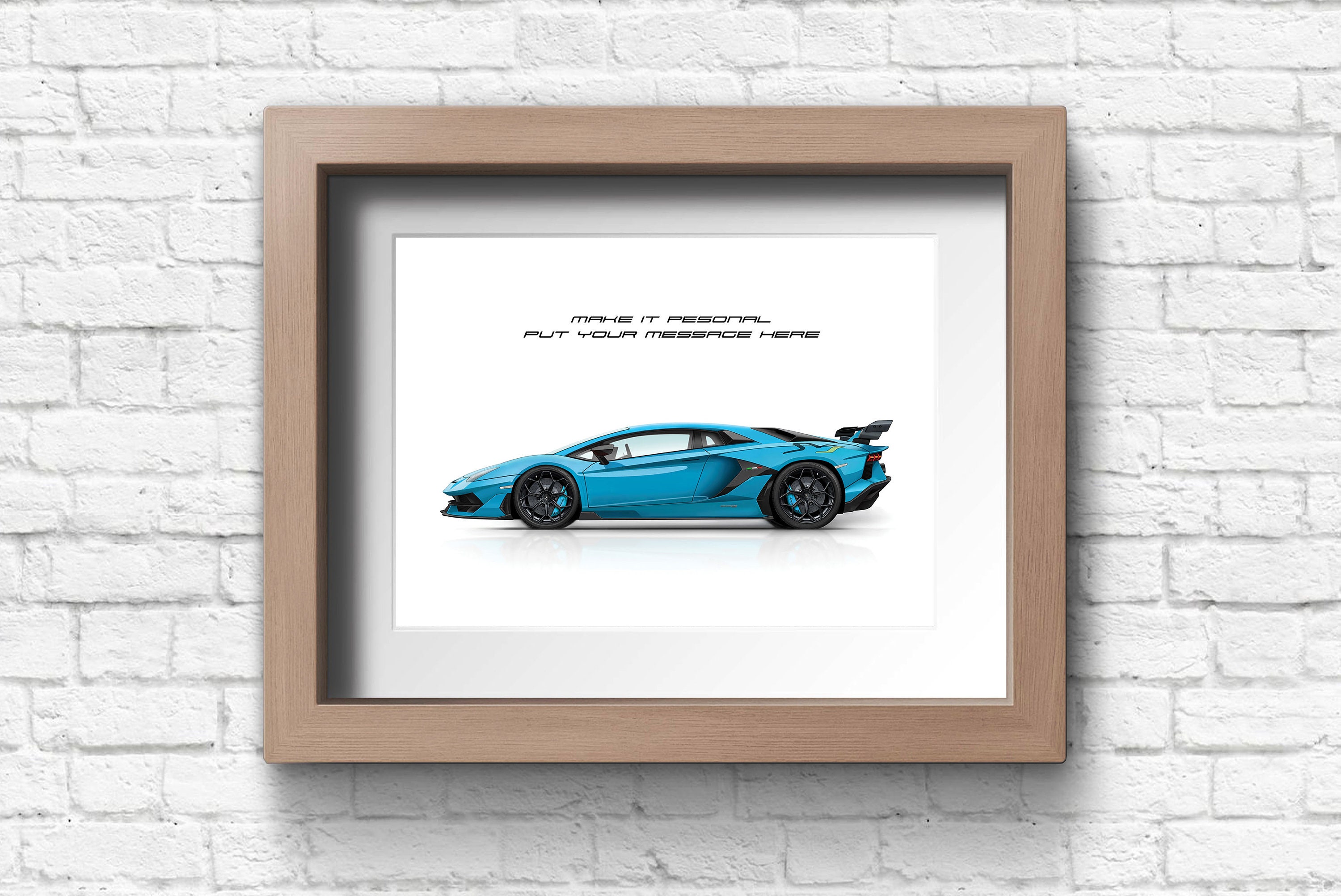 Personalised Lamborghini Print for Car Lovers, Aventador SVJ