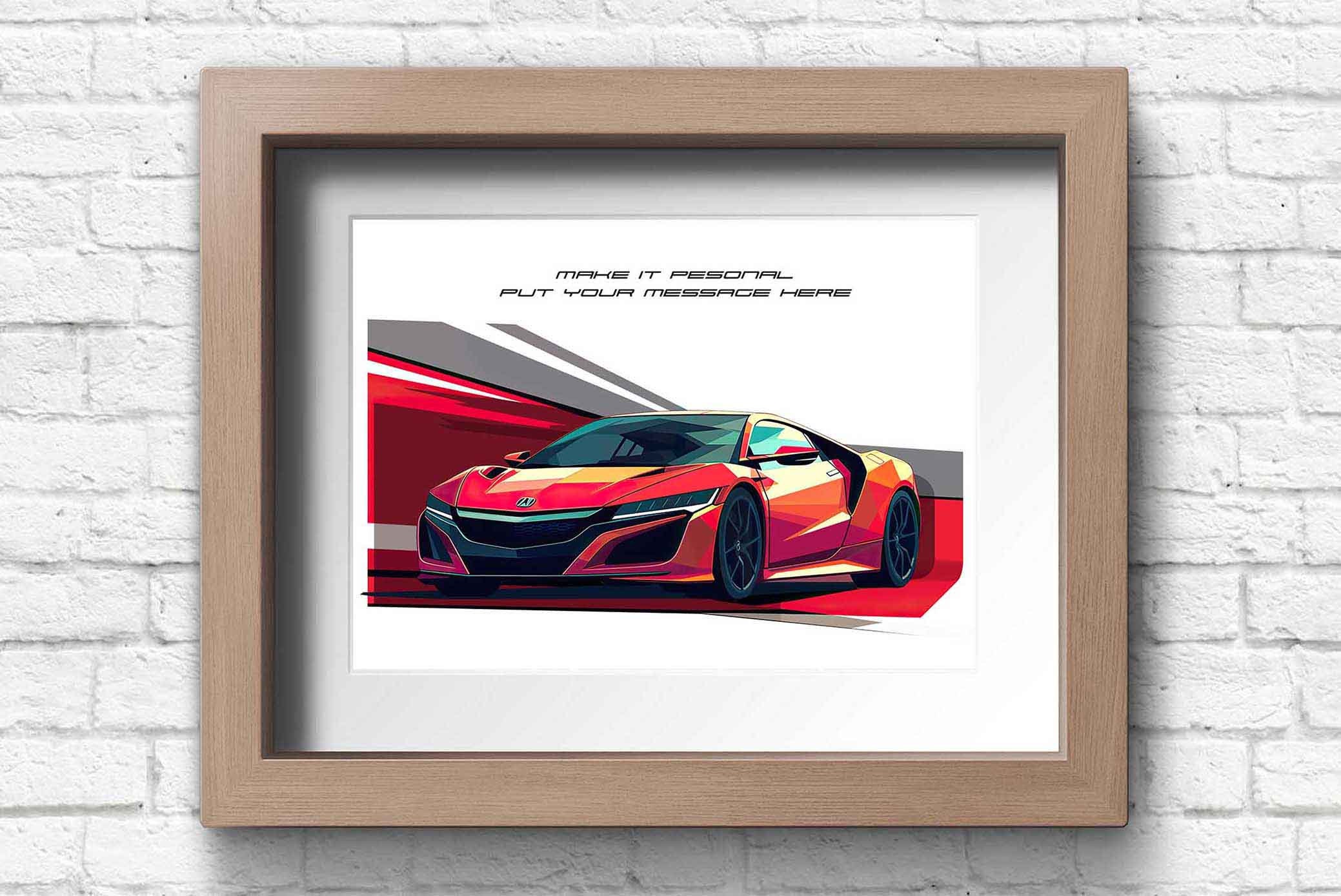Handmade Acura NSX Art Print: Personalized Car Sketch - Etsy