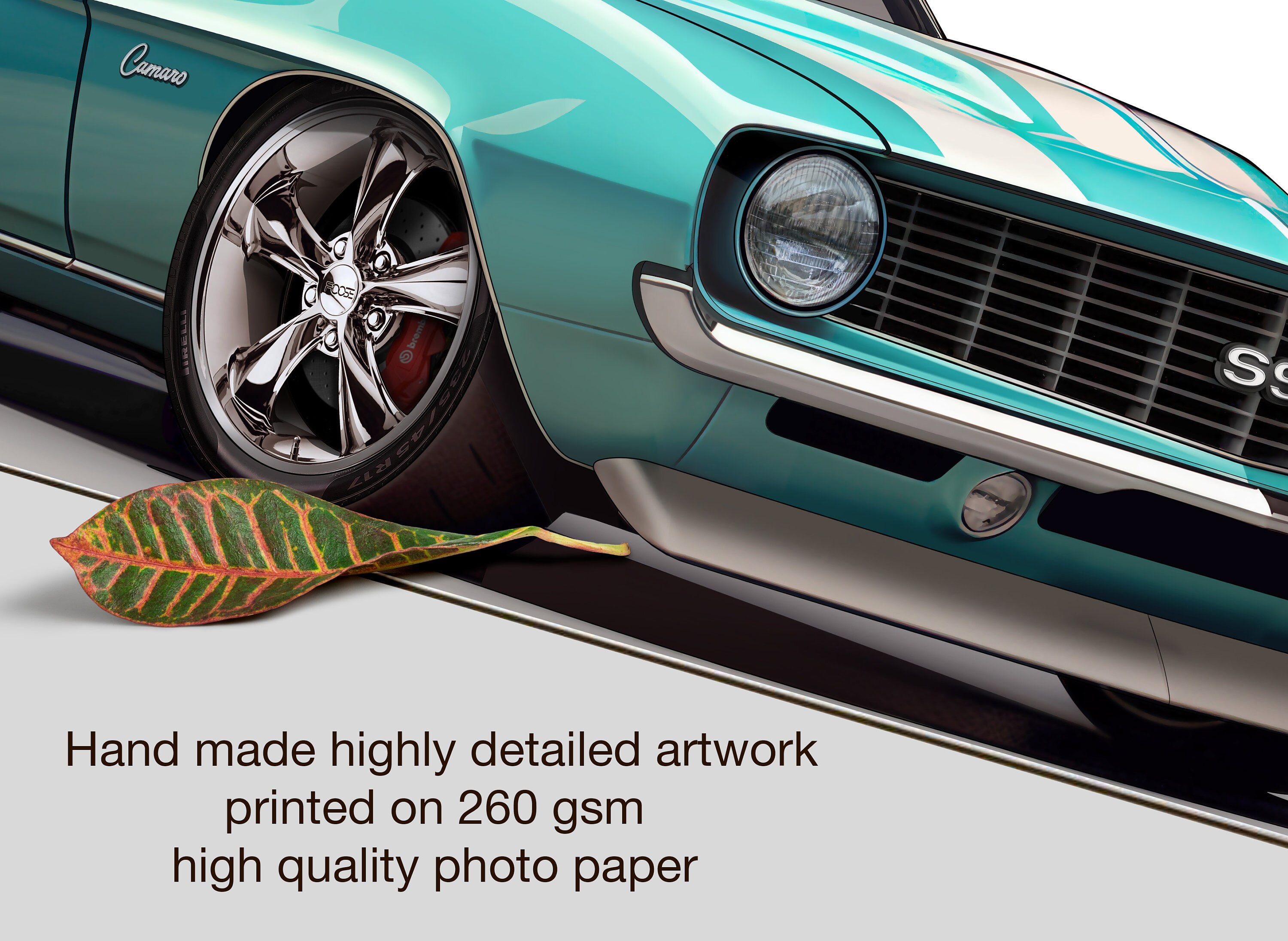 1969 CHEVROLET CAMARO SUPERCHARGED GICLEE ART PRINT POSTER