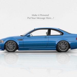 Stampa personalizzata per gli amanti delle auto BMW M3 (E46) stampa artistica fatta a mano su carta fotografica di alta qualità / regali per lui / arte automobilistica / schizzo di auto