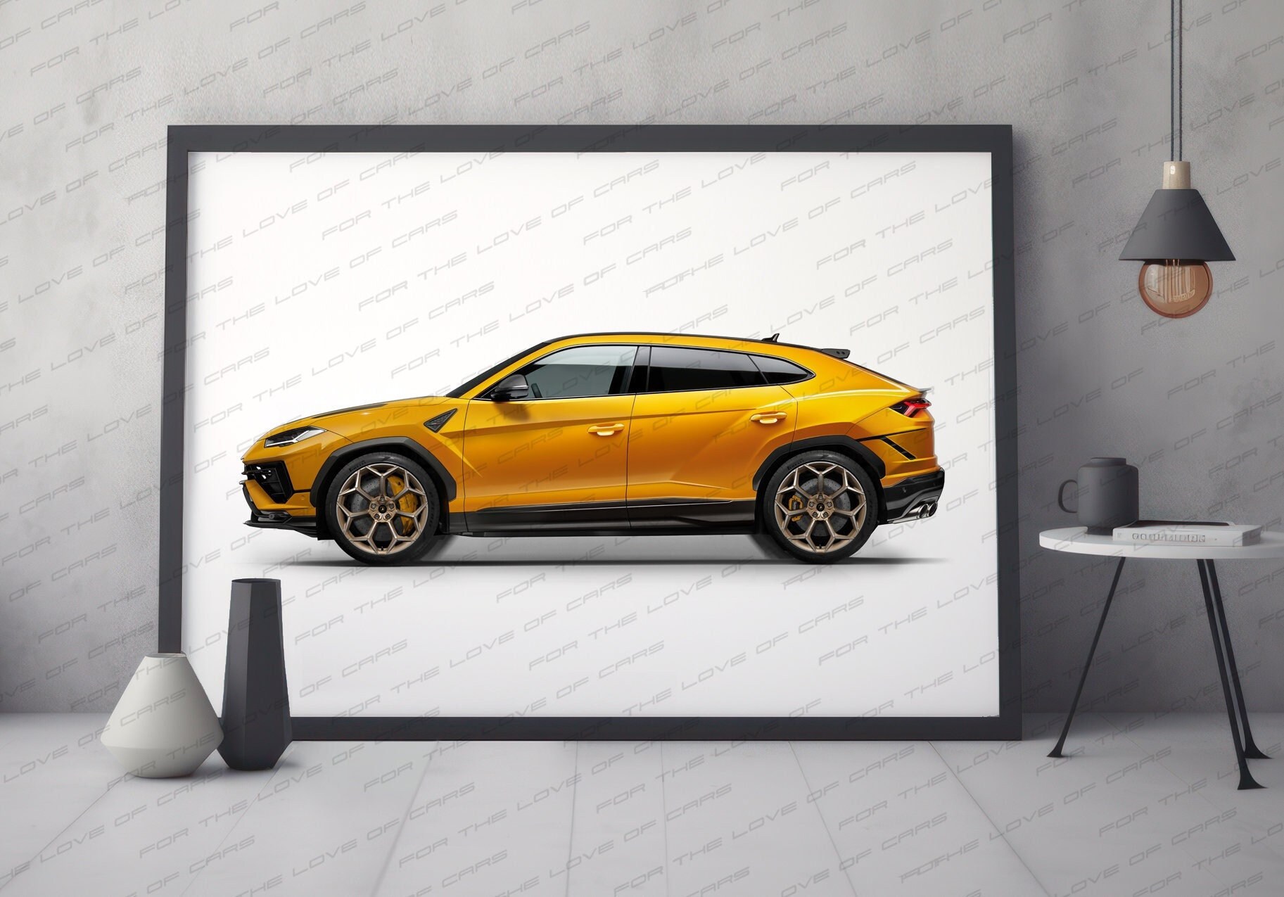 Personalised Lamborghini Urus Print for Car Lovers, Handmade