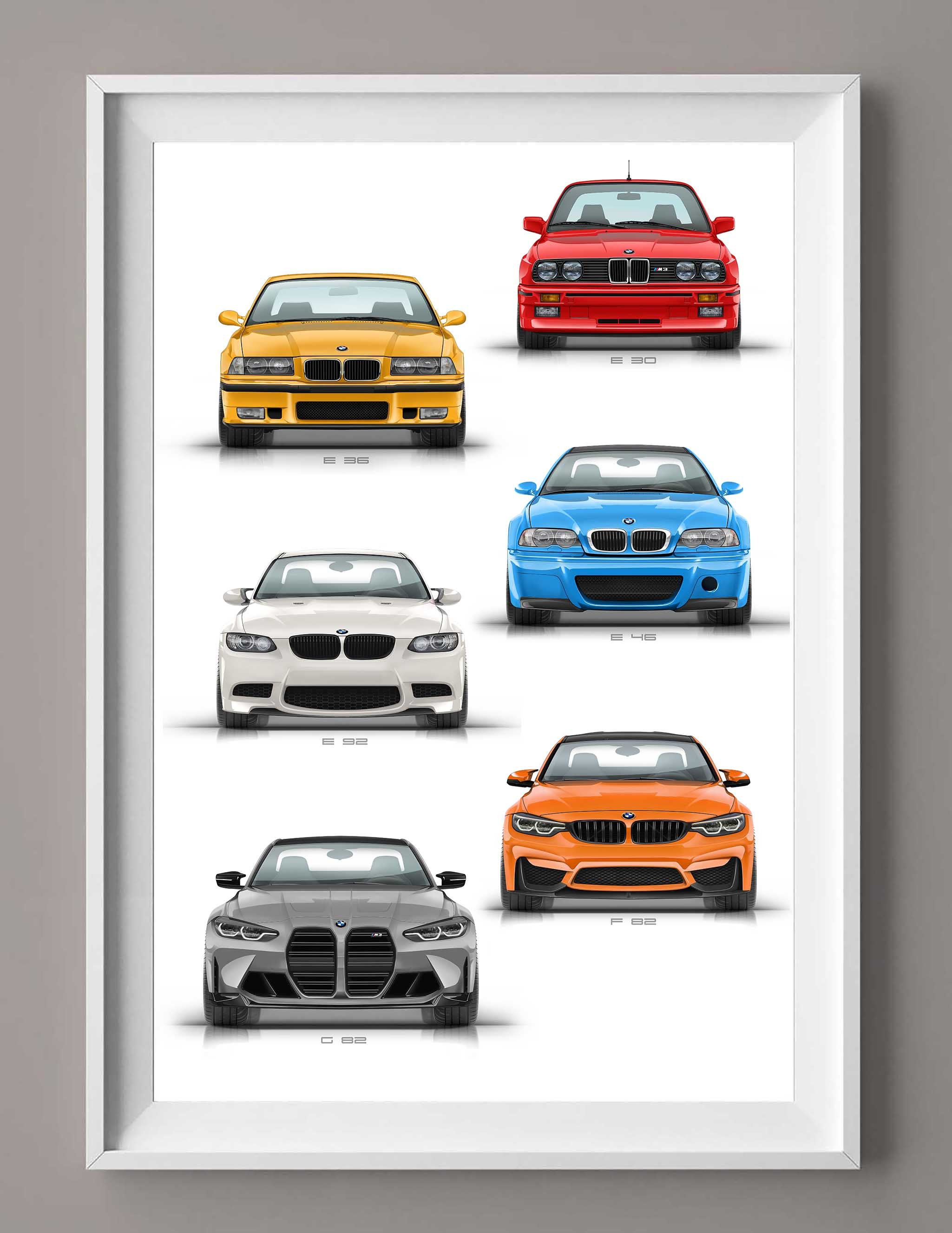 Bmw Bmw, M3 Generations Timeline Poster By Yurdaer Bes, 43 OFF