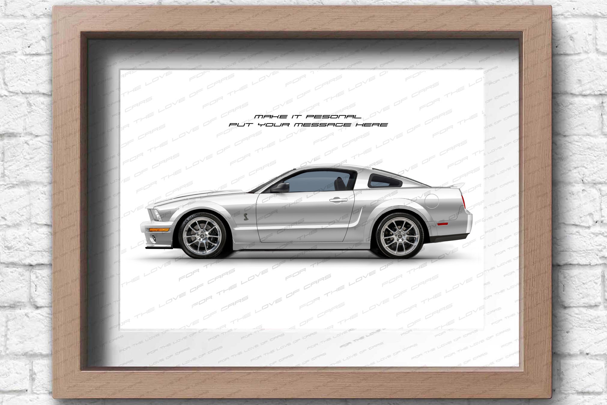 2007 Ford Mustang Art Print: Handmade Car Enthusiast Gift