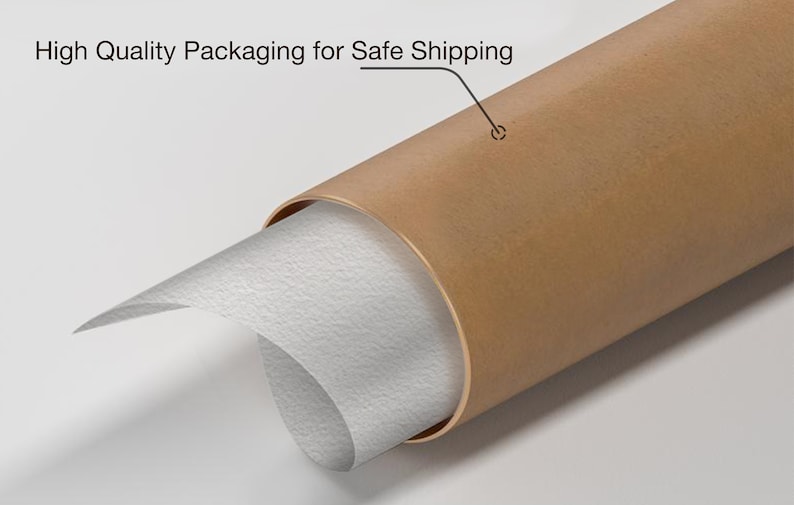 May include: A brown cardboard tube with a white paper lining inside. The text "High Quality Packaging for Safe Shipping" is visible in the top left corner of the image.