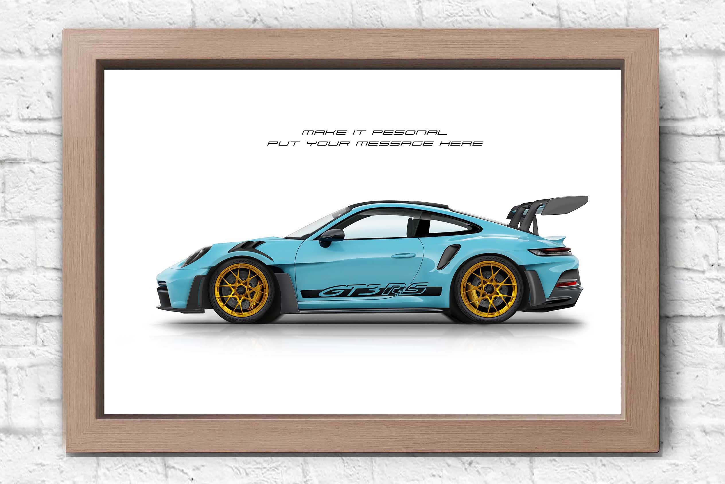Poster de voiture de sport pour Porsche 911 GT3 R (991) Supercar