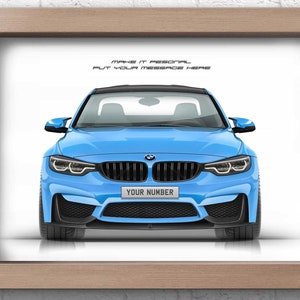 Stampa personalizzata BMW M4 F82 / M3 F80 per gli amanti delle auto / opera d'arte fatta a mano stampata su carta fotografica di alta qualità / regali per lui / arte automobilistica