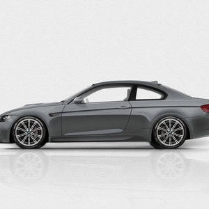 Personalise Gift for Car Lovers BMW M3 E92 handmade artwork print on high quality photo paper / gifts for him / car art / car sketch Gray