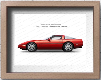 Chevrolet Corvette C4 1984 Design Drawing ART Work Blueprint - Etsy