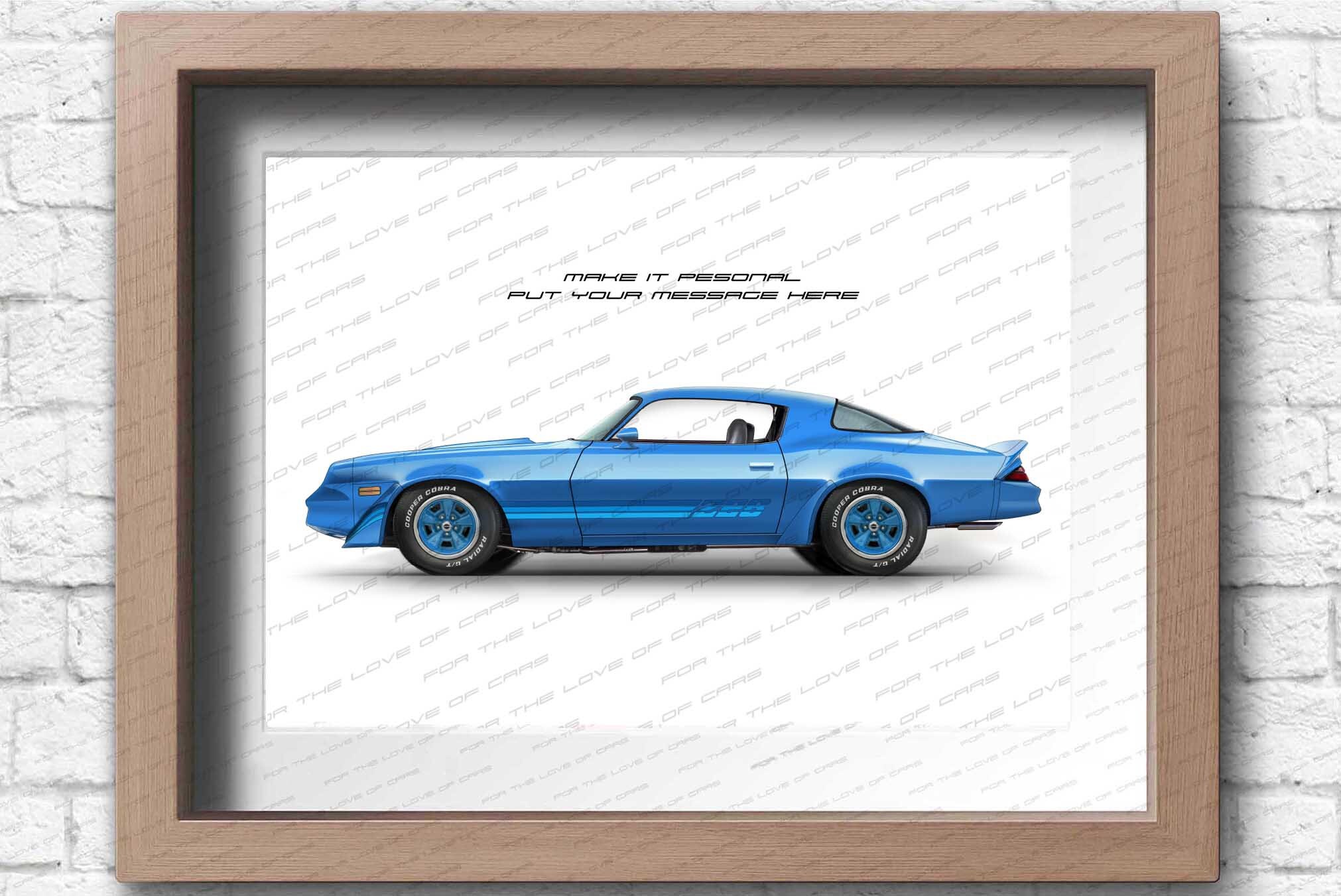 Personalisable 1974 Chevrolet Camaro Z28 Poster for Car Lovers / Hand ...