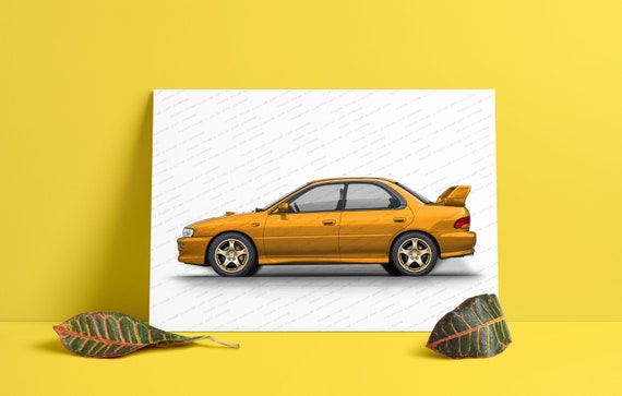 Subaru Impreza WRC STI Generation 1 Personalisable Poster for Car
