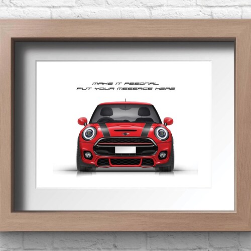 Personalised Mini Cooper S f56 JCW Print Handmade Artwork - Etsy