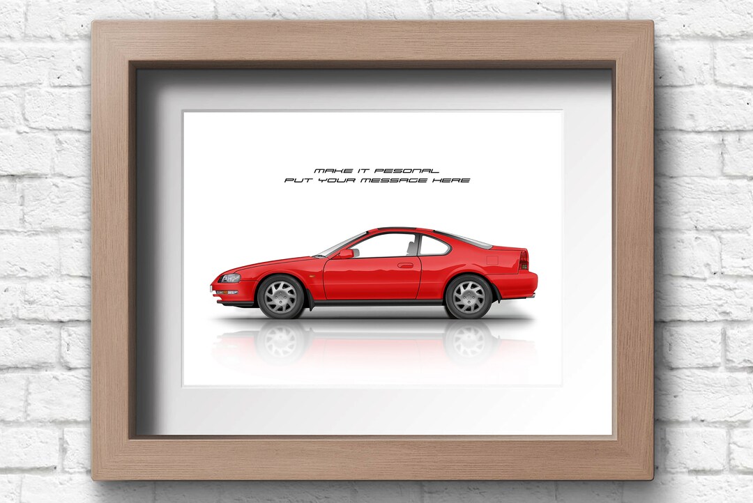 Personalisable Honda Prelude 4th Gen Poster, Gift for Car