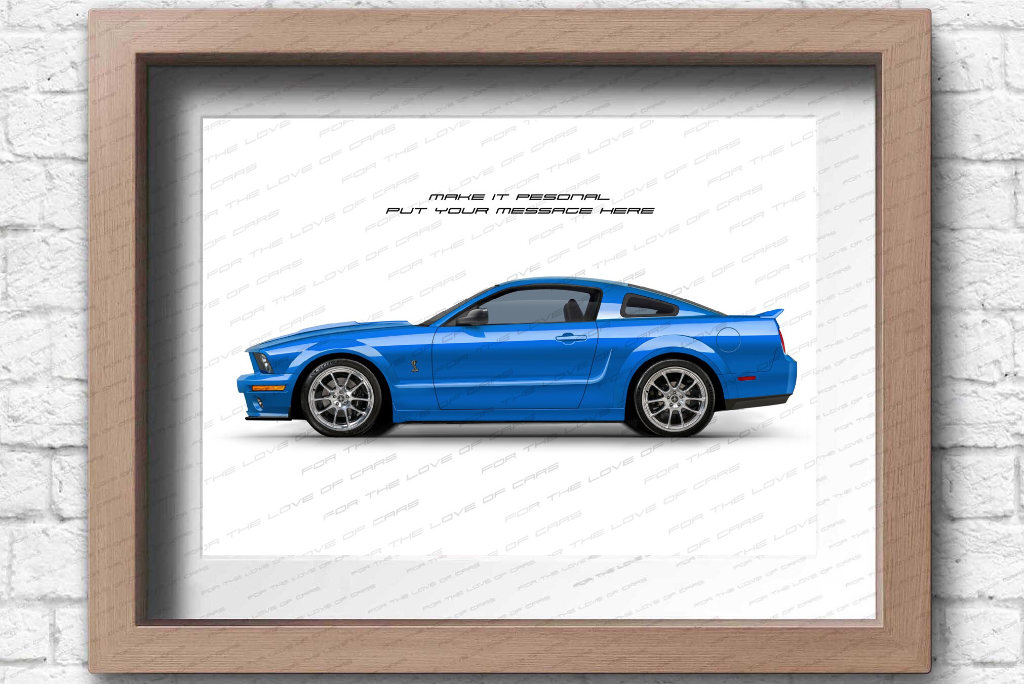 2007 Ford Mustang Art Print: Handmade Car Enthusiast Gift