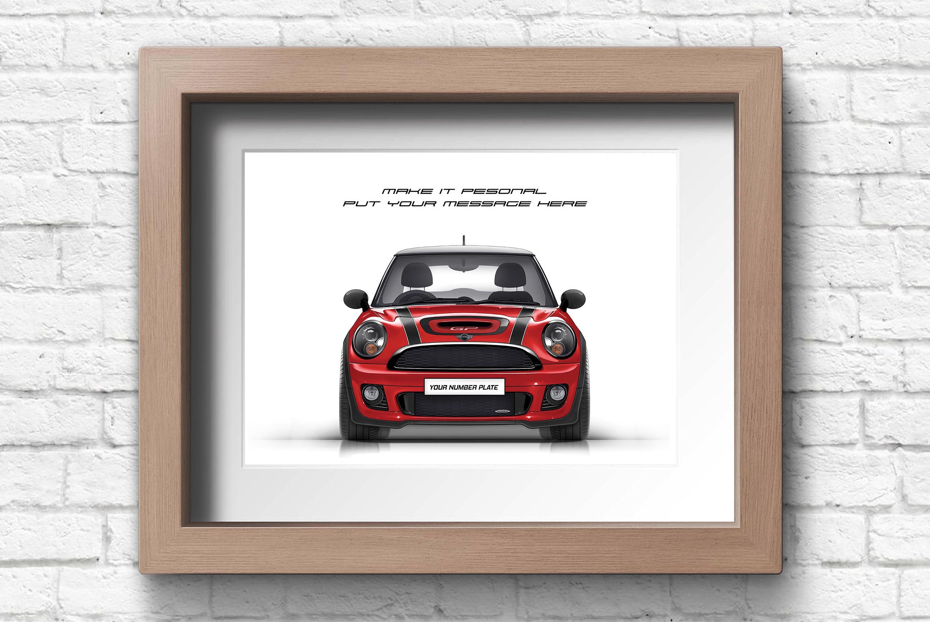 Personalised Mini Cooper (R56) JCW Print, Handmade Artwork Print