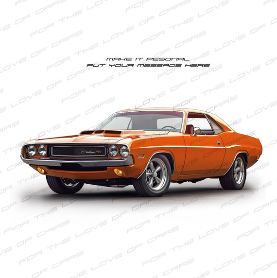 1969 Dodge Challenger RT Personaliseable Poster for Car Lovers