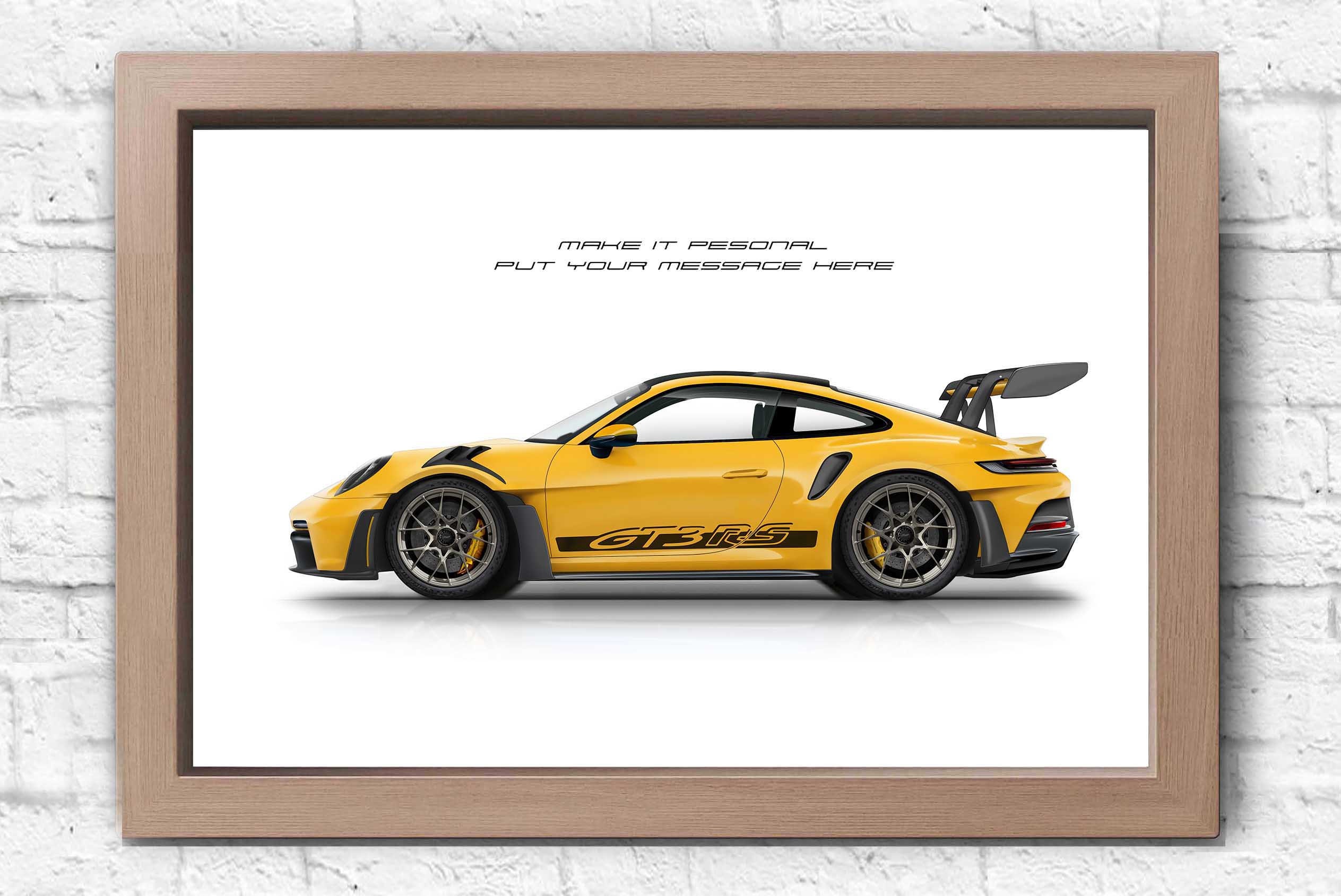Nieuwe supercar poster Porsche 911 GT3 RS