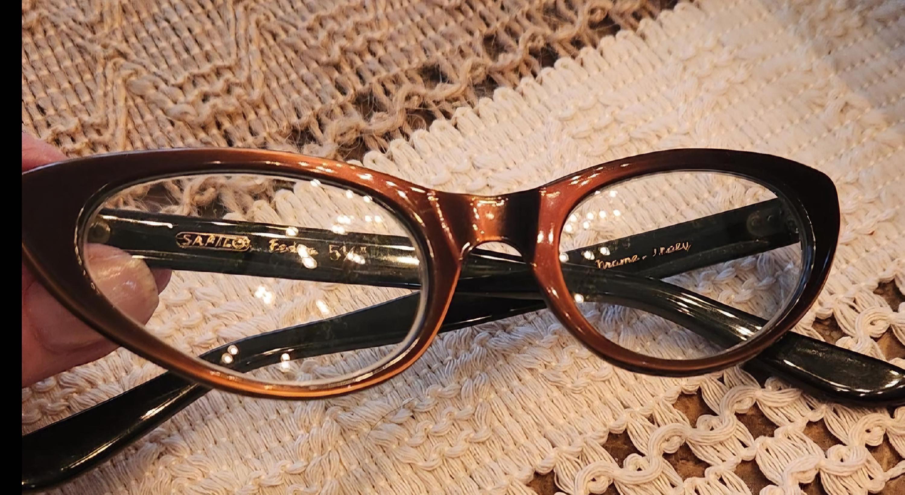 大人女性の Vintage RARE 1960's Eye Cat Eyeglasses, Italy Fedra Safilo 小物