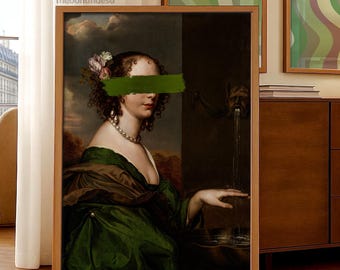 Vintage Baroque Portrait Print: Eclectic Gallery Wall Art (Digital Download)