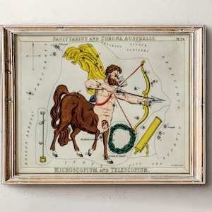 Astrologie Kunstdruck, Geschenk für Astrologie,Sternzeichen Geschenke,Vintage Sternzeichen Poster,Antike Karte,Vintage Karte Druck,Celestial Home Decor,Dark Academia