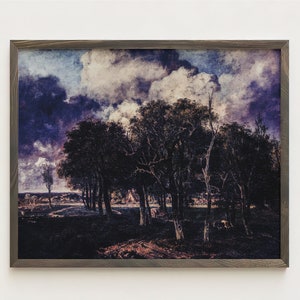 Surreal Landscape,Maximalist Wall Art,Moody Poster,Vintage Oil Painting Prints,,Dark Academia Home Decor,Eclectic Altered Printable Download