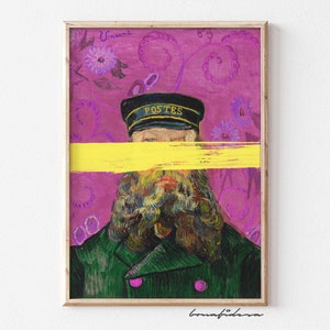 Altered Art,Van Gogh Painting,Vintage Portrait Print,Maximalist Wall Art,Eclectic Decor,Baroque Art,Renaissance Art,Printable Quirky Art