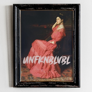 Alter Art, Eclectic Wall Art, Alter Quote Portrait, Alter Vintage Painting Art Print, Maximalist Decor, Baroque Painting, Thebonafidesa