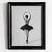 Black and White Ballerina Wall Art, Woman Tattoo Print, Modern Dancing Art Print, Fashion Collages Poster, Printable, Ballerina Wall Decor 