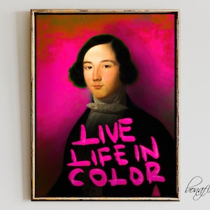 Maximalist Decor,Quirky Altered Art Portrait,Baroque Poster,Rococo Printable Wall Art,Eclectic Decor,Renaissance Print,Vintage Oil Painting