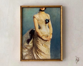 Altered Art Portrait, Vintage Rococo Oil Painting (Digital Download)