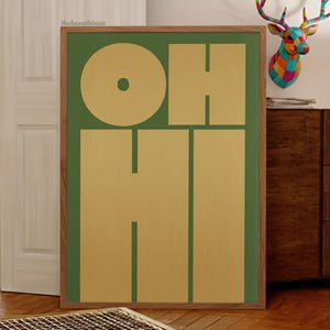 OH HI Typography Art Print | Modern Bold Poster (Digital Download)
