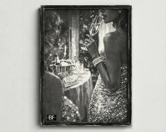 Luxury Fashion Print, Black And White, High Fashion Poster, Hypebeast Room Decor, Feminist Poster, Chic Wall Art, Digital Download,